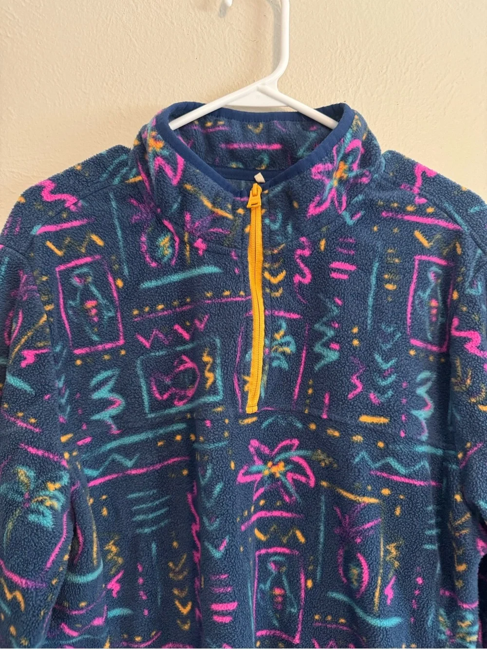 Chubbies Mens Retro Tropical Fleece Quarter Zip Pullover
